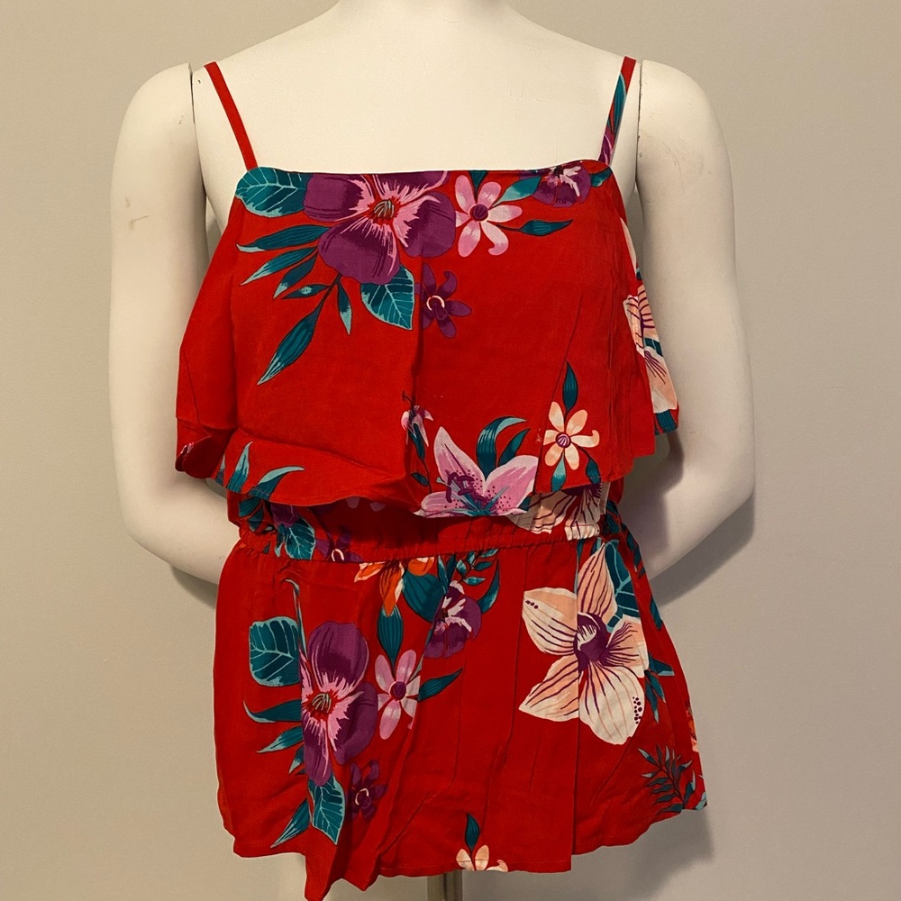 Womens Size Small Floral Print Tank Top